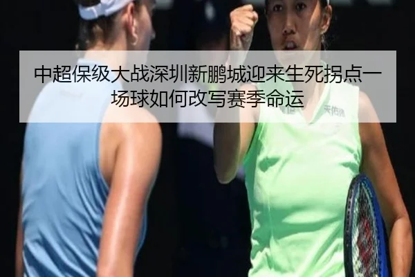 中超保级大战深圳新鹏城迎来生死拐点一场球如何改写赛季命运